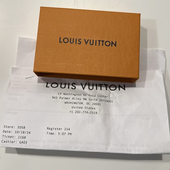 V for Vuitton Earrings! Only Worn Once! In Great Condition! - Picture 3 of 6